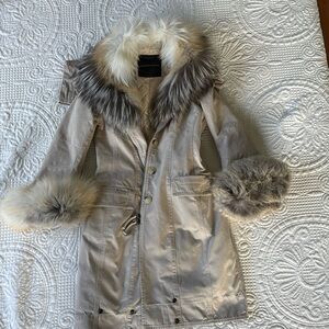 Gorgeous Italian Coat Real Fox Trim